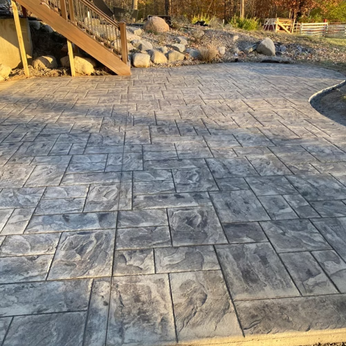 New stamped Concrete Patio