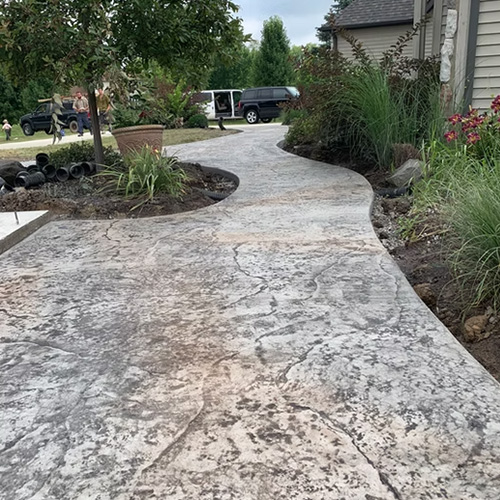 New Stamped Concrete Patio